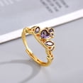 thumbnail image 2 of Womens Open Ring Adjustable Crown Design Gold Ring Silver Ring Metal Ring Electroplated Elegant Fashion Ring Crown Ring for Women Jewelry, 2 of 6