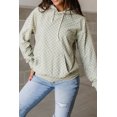 thumbnail image 4 of Women's Green Checkered Print Kangaroo Pocket Drawstring Hoodie - [ZhiHiMeRi] | (US 16-18)XL, 4 of 12