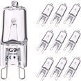 thumbnail image 1 of Lámpara halógena G9, 10 bombillas halógenas G9 de iluminación 28 W 230 V 370 lm 2800 K blanco cálido regulable (10 unidades de blanco cálido) brillar Electrónica, 1 of 5