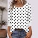 thumbnail image 1 of mfyjkho Tops Para Salir Para Mujer, Camiseta De Moda Para Mujer, Con Estampado De Rayas Y Botones, Manga Tres Cuartos, Cuello Redondo Tops Para Hacer Ejercicio Para Mujer L, 1 of 7