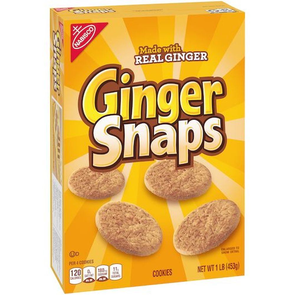Nabisco Old Fashioned Ginger Snap Cookies, 16 Ounce -- 6 per Case.