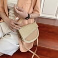 thumbnail image 1 of Bolsas De Hombro Moda mujer PU tejido Patchwork hombro Bolso Casual pequeño Bolso (camello), 1 of 9