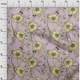 thumbnail image 3 of oneOone Cotton Silk Purple Fabric Floral Craft Projects Decor Fabric Printed By The Yard 42 Inch Wide, 3 of 4