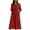 Wine, variant on LOVZFMLL Women's Summer Midi Dresses 2025 Casual Short Sleeve V Neck Buttons Belted Ruffle A-Line Flowy Dresses with Pockets Purple L