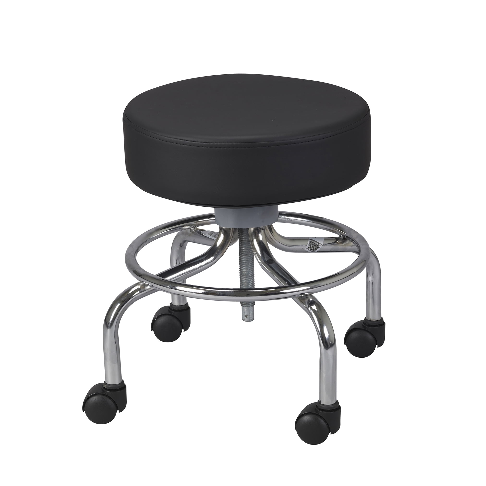 Thick Padded Low Seat Footrest 33 12cm Small Round Stool for Working On The Ground Can Rotate with Wheels