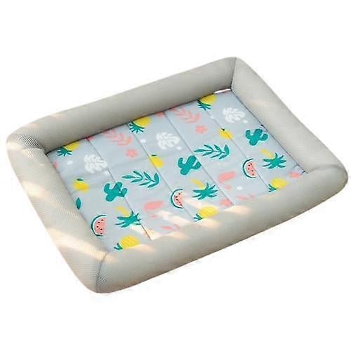 Nueva alfombrilla refrescante de verano para perros, de tallas S a XL, con almohadilla de hielo, alfombrilla cuadrada para dormir para perros y gatos, cama para perros de seda fría de primera calida