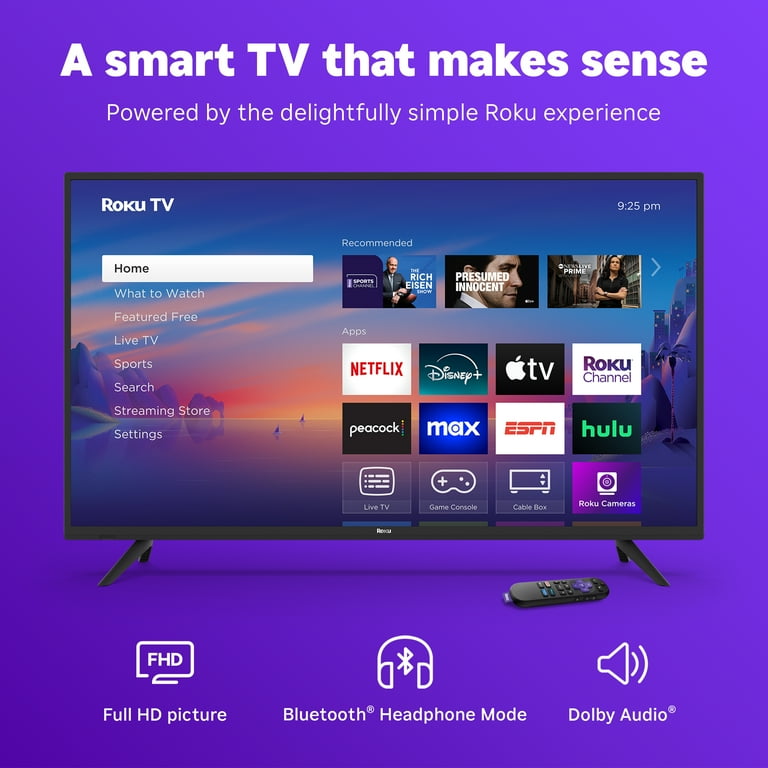 Roku Smart TV 2025 – 40-Inch Select Series, 1080p Full HD TV