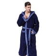 thumbnail image 1 of Hooded Patch Bag Men's Bathrobe Men's Wide Leg Loose Trendy, 1 of 6