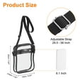 thumbnail image 2 of Uxcell Clear Crossbody Purse Bag, Stadium Approved Clear Shoulder Bag, Black, 2 of 6