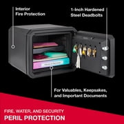 SentrySafe FPW082HTC Fireproof Waterproof Security Safe with Backlit Digital Keypad and Override Key , 0.82 Cu-Ft., Black