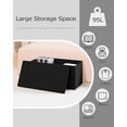 thumbnail image 4 of Folding Storage Ottoman Bench,Storage Ottoman with Lid Tray, 30 inches Ottoman Coffee Table Cube Chair Foot Rest Stool Storage Toy Chest for Living Room Bedroom, Black, 4 of 13
