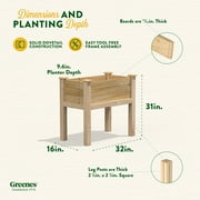 Greenes Fence 32 L x 16 W x 31 H Original Cedar Elevated Garden Bed