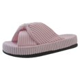 thumbnail image 3 of Slippers for Women Indoor and Outdoor Bow Crossbands Memory Foam House Bedroom Corduroy Slides Shoes, 3 of 7