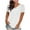 White, variant on AherBiu Summer Tops for Women Short Sleeve V Neck Basic Comfy Top Tees Casual Loose Fitted Tshirt with Pocket