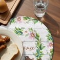 thumbnail image 3 of Spring Botanical Round 13 Inch Placemats Set of 8, Garden Birds Floral Leaves Gray Woodn HeatResistant Non Slip Place Mats for Dining Table, Wipeable Braided Kitchen Table Mats for Housewarming, 3 of 9