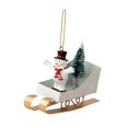 thumbnail image 3 of Adorno de trineo colgante para de Navidad, exhibición de escena, artesanías de coche de trineo navideño para decoración de escritorio, sala de, 3 of 8