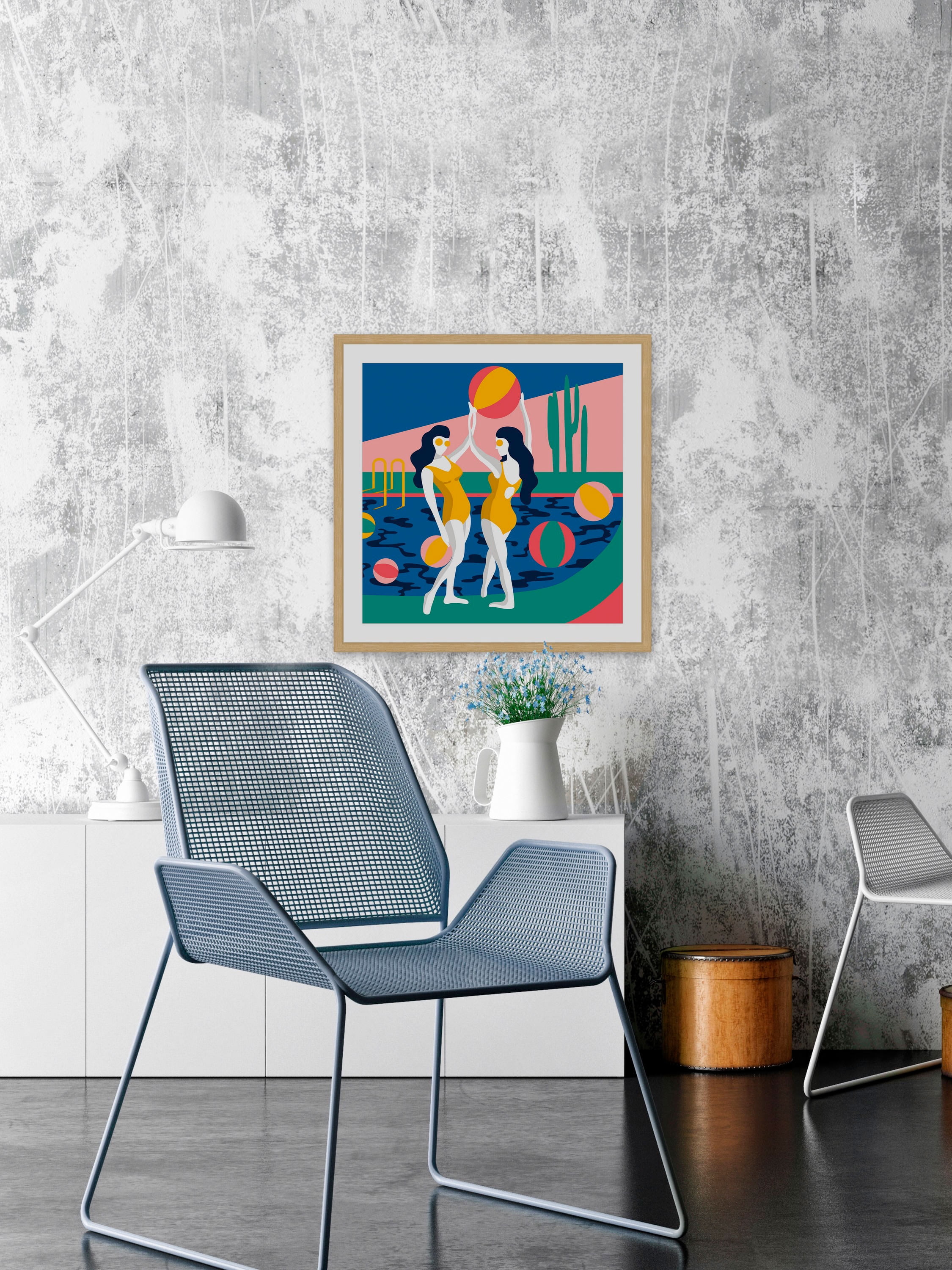 Girls Having Fun Ii Framed Painting Art Print, 24.00" x 1.50"