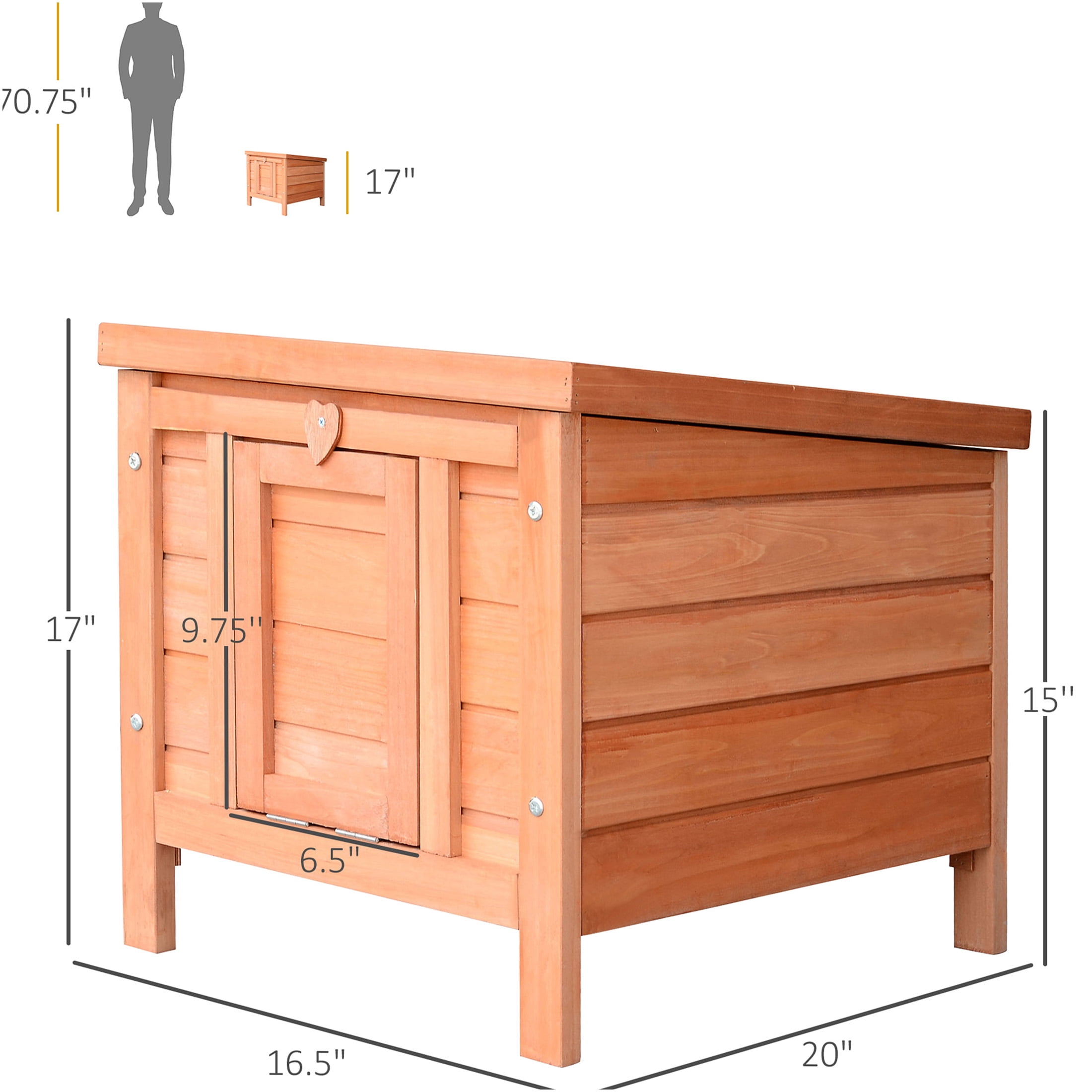 JERFIT Outdoor Rabbit Hutch with Waterproof Asphalt Roof, Wooden Bunny Cage for Small Animals, Guinea Pig House with Ramp, Elevated Floor for Patio, Garden, Natural