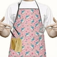 thumbnail image 2 of Pink Cartoon Unicorn Star Pattern Apron-Garden Aprons for Women with Pockets-Cotton Linen Waterproof Kitchen Cooking Gardening Aprons Adjustable for Kitchen,Cooking,BBQ and Salon 33x27 Inch, 2 of 7
