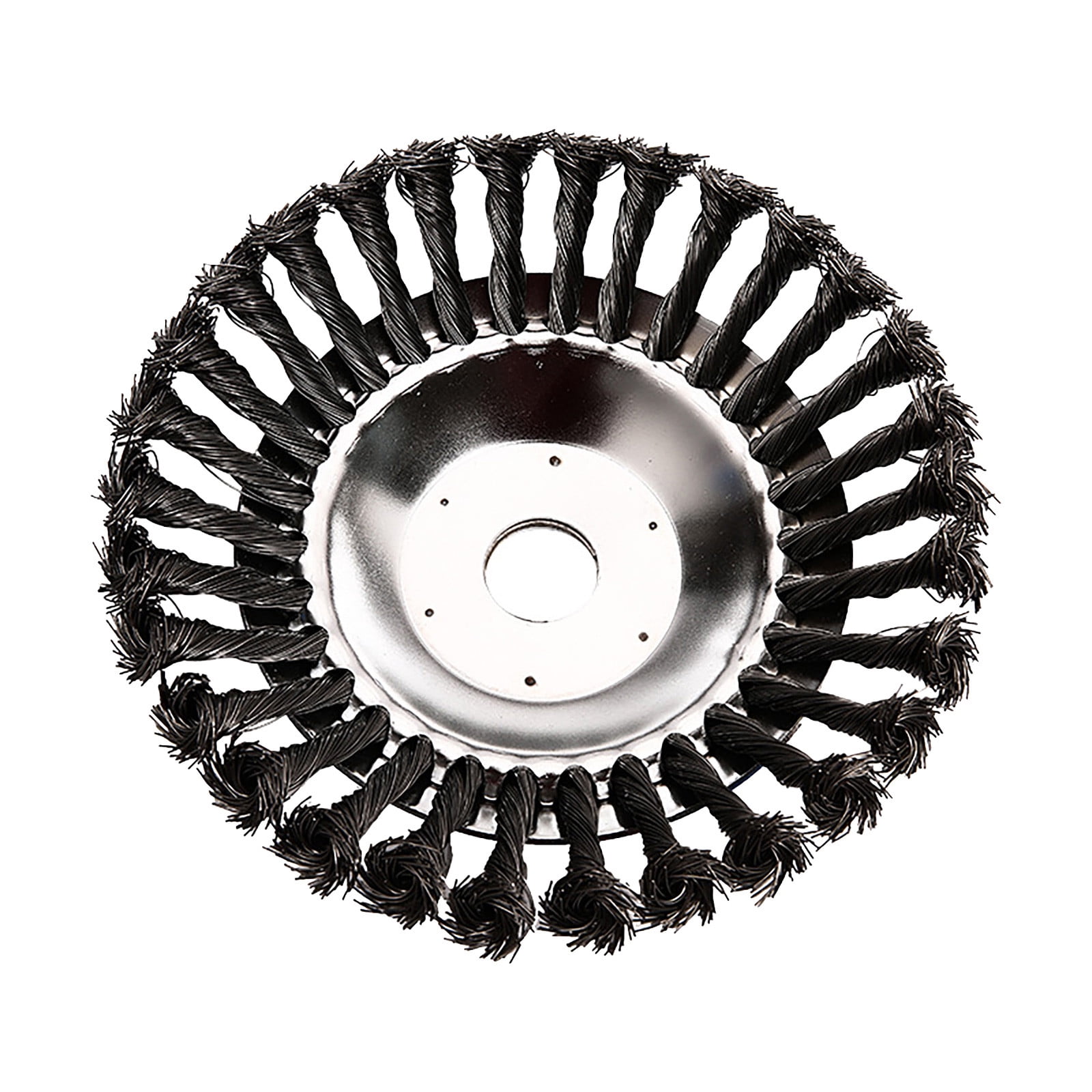 1Pc Weed Brush + 4-Piece Tool Set, 8 Inch Mower Twist Wire Weed Trimming Brush, Garden Weed Removal Cleaning Kit For Yard Lawn Garden