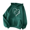 thumbnail image 4 of ShomPort Womens Cute Hoodies Casual Long Sleeve Hooded Sweatshirt Pullover Tops with Pockets (Green97), 4 of 4