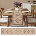 thumbnail image 6 of Beige Boho Short Table Runner 36 Inches Long, Vintage Ethnic Tribe Abstract Art Cotton Linen Table Runners Dresser Scarves, Fabric Tabletop Scarf Furniture Cover for Home Dinner Party Decor 13"x36", 6 of 9