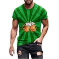 thumbnail image 2 of Fridja Gym T-Shirts pour Hommes Été Décontracté Surdimensionné Ample Manches Courtes Col Rond Hauts Amusants Imprimé Bière Graphiques T-Shirts Habillés Confortables Hauts pour Sport Mise en Forme (Vert, 4TG) (Vert, 4TG), 2 of 5