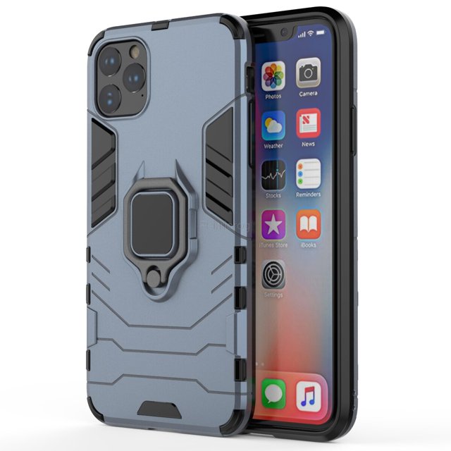 Funda armadura a prueba de golpes para iPhone 13 Pro Max 12 Mini Ring Stand Back Cover para iPhone 11 Pro Max XR XS 8 7 6S Plus SE 2020 Tan Jianjun unisex