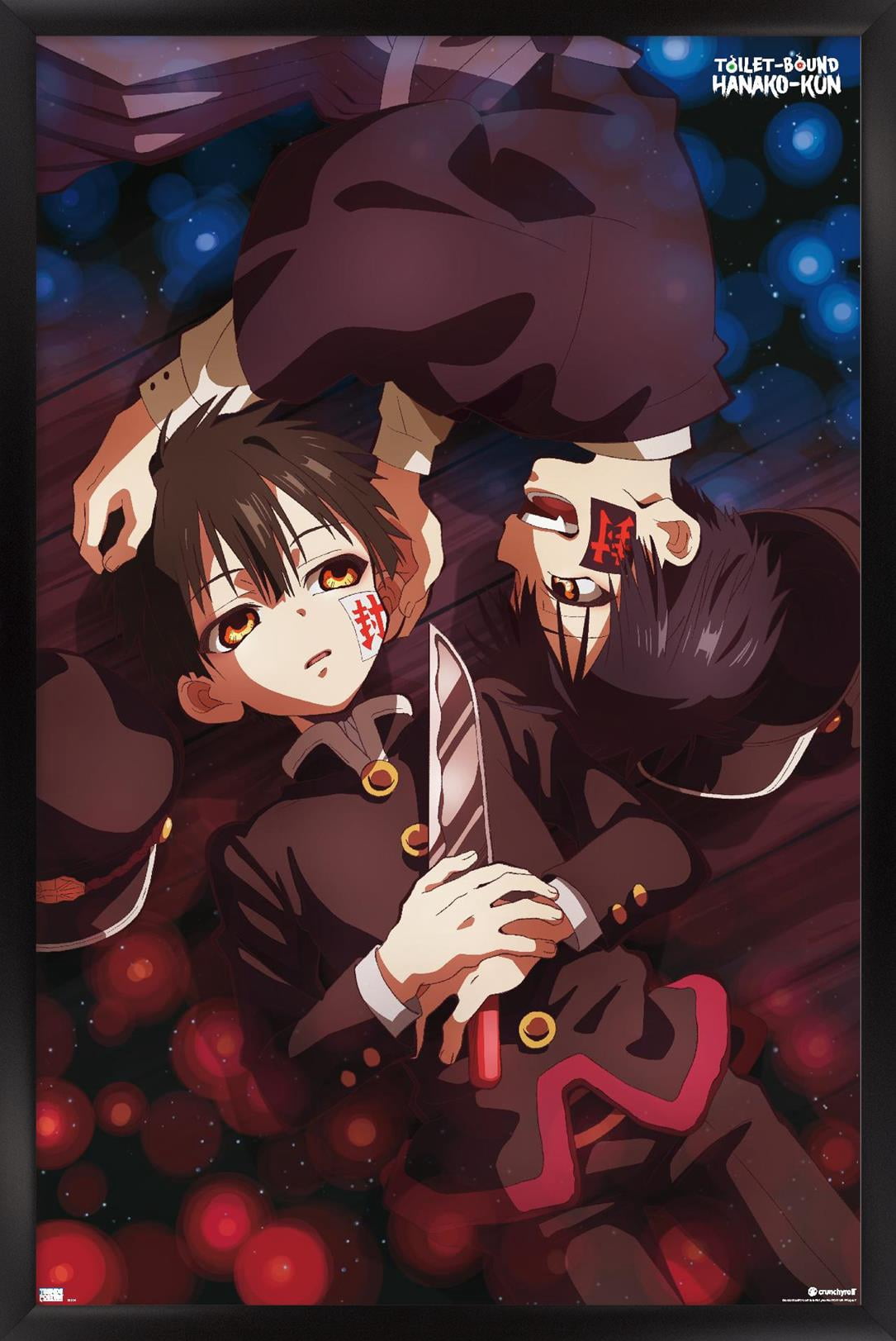 Toilet-Bound Hanako-Kun - Red and Blue Wall Poster, 22.375" x 34" Framed