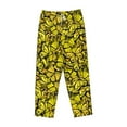 thumbnail image 4 of Goofa Yellow Butterflies Printed Soft Pajama Pants for Women, Wide Leg Comfy Casual Lounge Yoga Pants-Large, 4 of 9