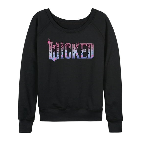 Wicked: Part 2 -  Floral Ombre Logo - Women's French Terry Long Sleeve Pullover