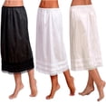 thumbnail image 2 of Sunisery Women's Mid Skirts Smooth Underskirt L-3XL Plus Size Lace Solid Clothes Night Wear, 2 of 3