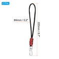 thumbnail image 2 of 8.7" Paracord Braided Lanyard Keychain Survival Wrist Strap with Hook Red 3 Pack, 2 of 6