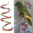 thumbnail image 2 of Cheers Multicolor Wood Beads Parrot Bouncing Cage Toy Bird Spiral Ladder Parakeet Toy, 2 of 6
