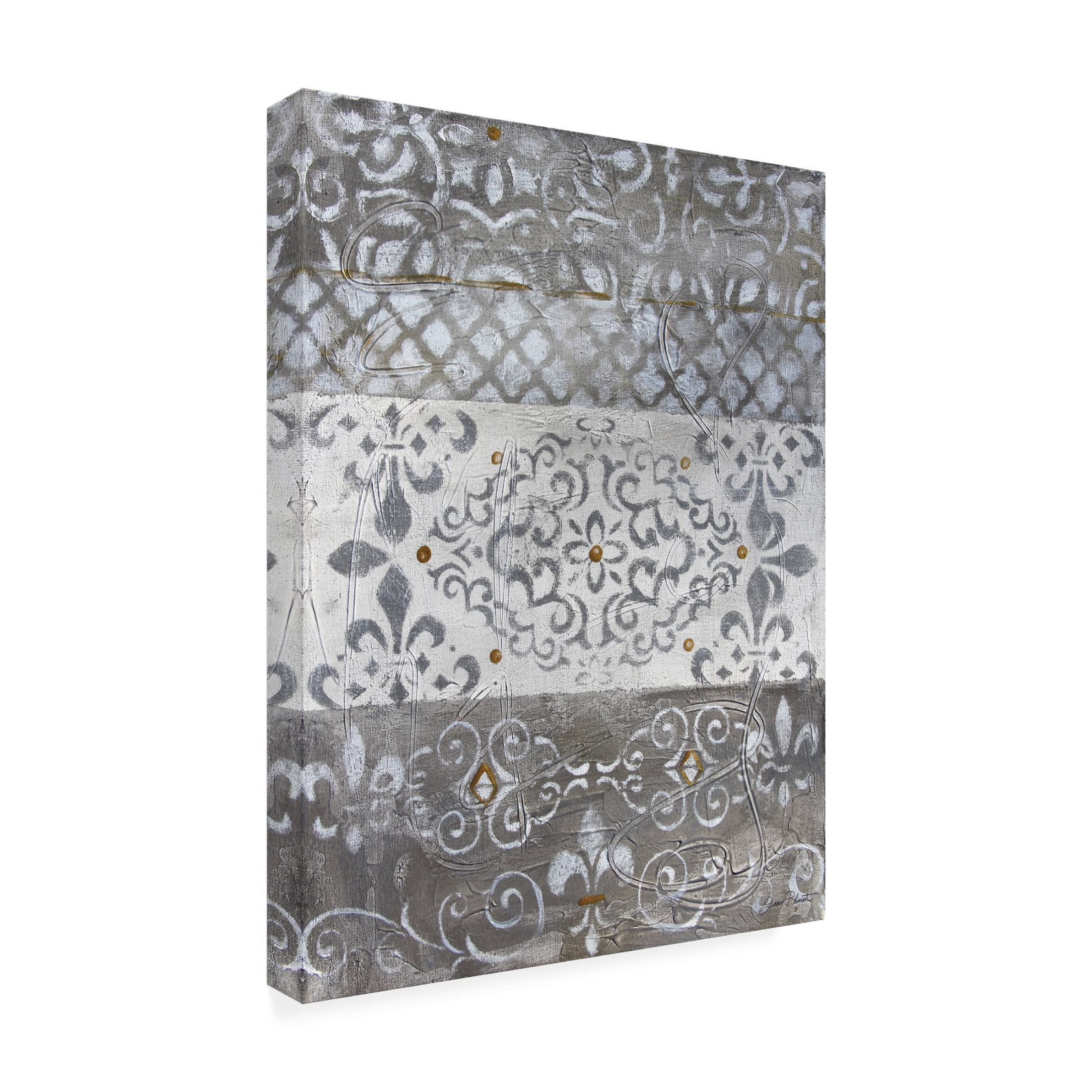 Canvas Wall Art - Jean Plout 'Abstract Lace C' Wall Art for Living Room, Bedroom, or Office Décor by Trademark Fine Art - 14 x 19 Inches