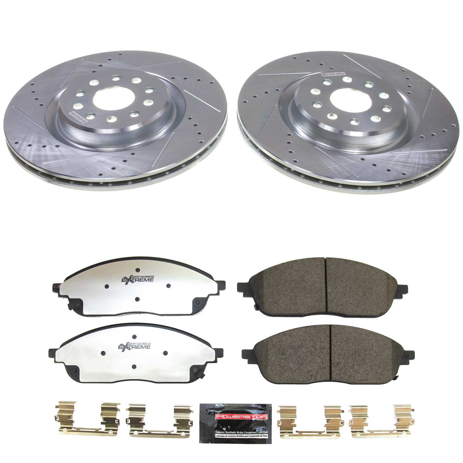 PowerStop Front Z36 Truck & Tow Brake Pad and Rotor Kit for Jeep Grand Cherokee 2022-24, Jeep Grand Cherokee L 2022-24, K9266-36