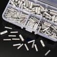 thumbnail image 4 of 200pcs Butt Wire Connector Copper Tinned Splice Crimp Terminal Sleeve Bare Terminals Crimping Connectors Kit, 4 of 9