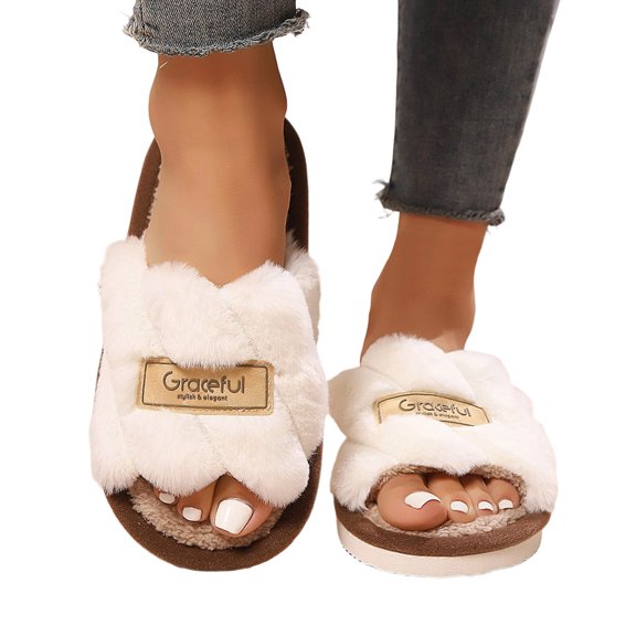SBYOJLPB Women Slippers Open Toe Footwear Soft Cushioned Base Indoor Outdoor Daily Slippers