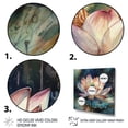 thumbnail image 3 of Designart "Orange Lotus Floral Dreams Ii" Floral Lotus Canvas Print 24 in. wide x 24 in. high, 3 of 5