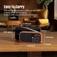thumbnail image 4 of LEOTEC FM Radio with Bluetooth,Digital Radio,Portable Vintage Wood Table Alarm Clock,Best Reception,Type-C Charging, SOS/AUX/USB,Small Gifts, 4 of 7