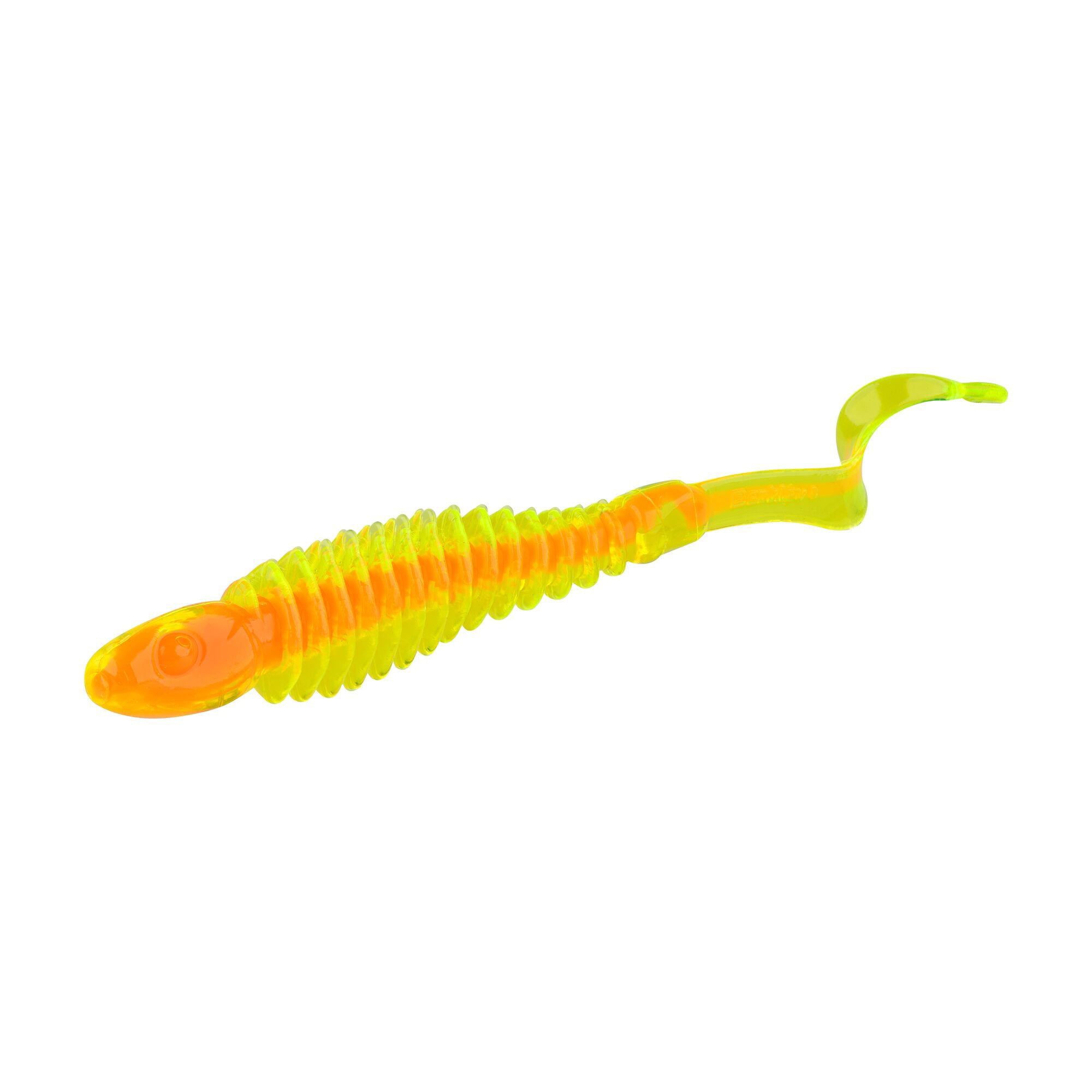 Berkley PowerBait® Curly Bones, 4 in, Swimbaits, Citrus Punch (8-count)