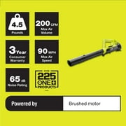 ONE+ 18V 90 MPH 200 CFM Cordless Battery Leaf Blower/Sweeper (Tool Only)