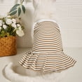 thumbnail image 4 of Striped Pattern Pet Skirt - Ruffle Design Polyester Outdoor Summer Dog Cat Sling Dress - Pet Supplies, 4 of 8