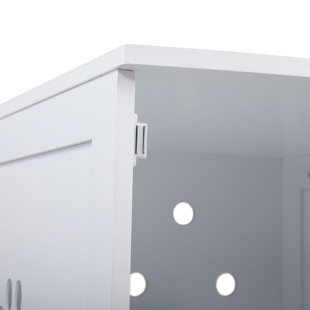 Veryke Cat Houses for Indoors, Double-Decker Cat Shelter, Wooden Pet House Enclosure Outside Shelter Animal Cage, White Veryke Cat Houses for Indoors, Double-Decker Cat Shelter, Wooden Pet House Enclosure Outside Shelter Animal Cage, White