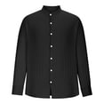 thumbnail image 4 of Men Casual Fashion Turn-down Collar Button Long Sleeve Shirt Blouse, 4 of 6