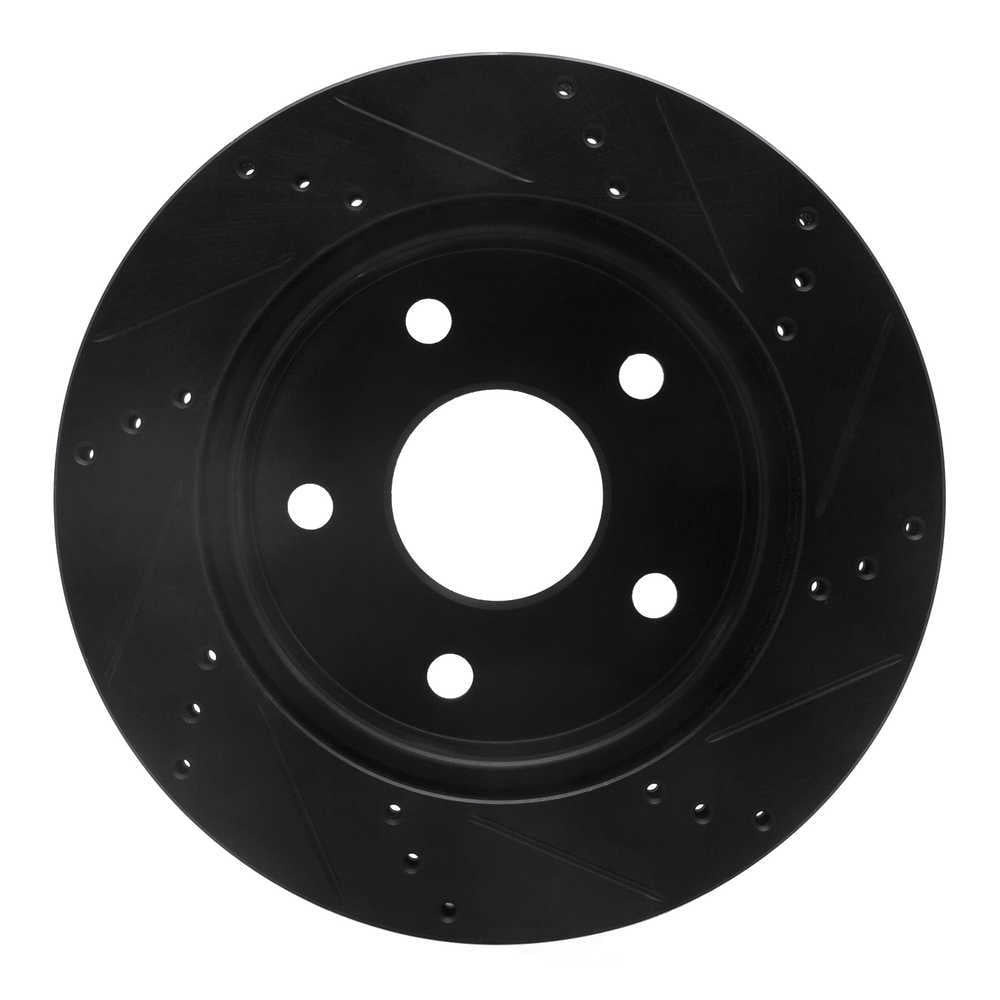 Dynamic Friction Company 633-40105L DFC Brake Rotor - Drilled And Slotted - Black