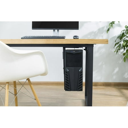 Adjustable Under Desk And Wall Cpu Mount Computer Tower Holder With 360 Swivel Walmart Canada
