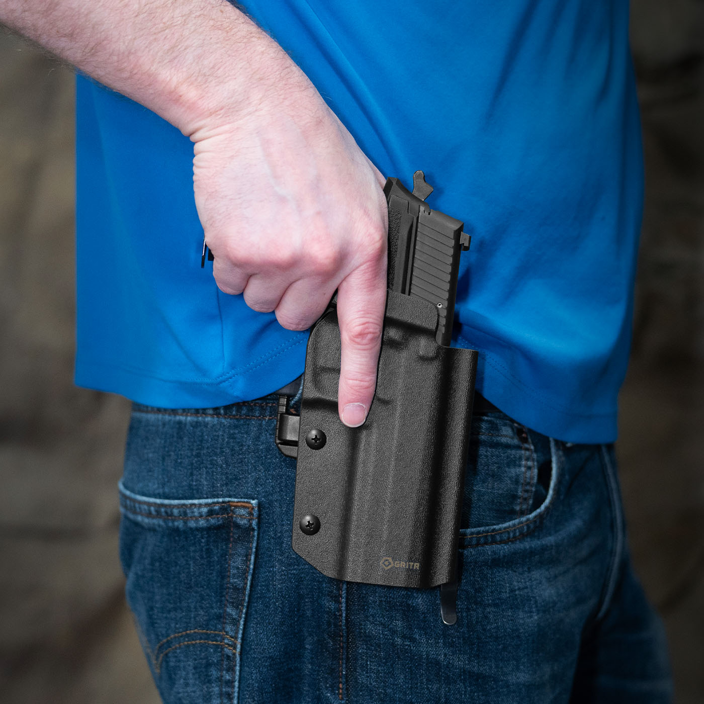 GRITR OWB Kydex Right Hand Pistol Holster Fits Sig Sauer P226