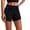 Black, variant on Waffle Knit Cotton Shorts for Women Summer Casual Lounge Shorts Lightweight Elastic Waist Drawstring Shorts Loose Wide Leg Beach Shorts with Pockets