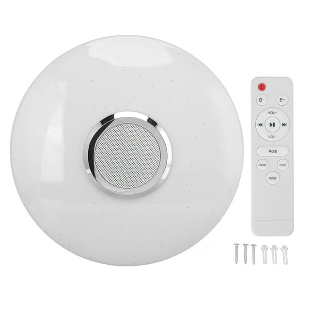 Luz de techo LED inteligente Bluetooth ultrafina ajustable redonda cambio de color lámpara de dormitorio 100-240V